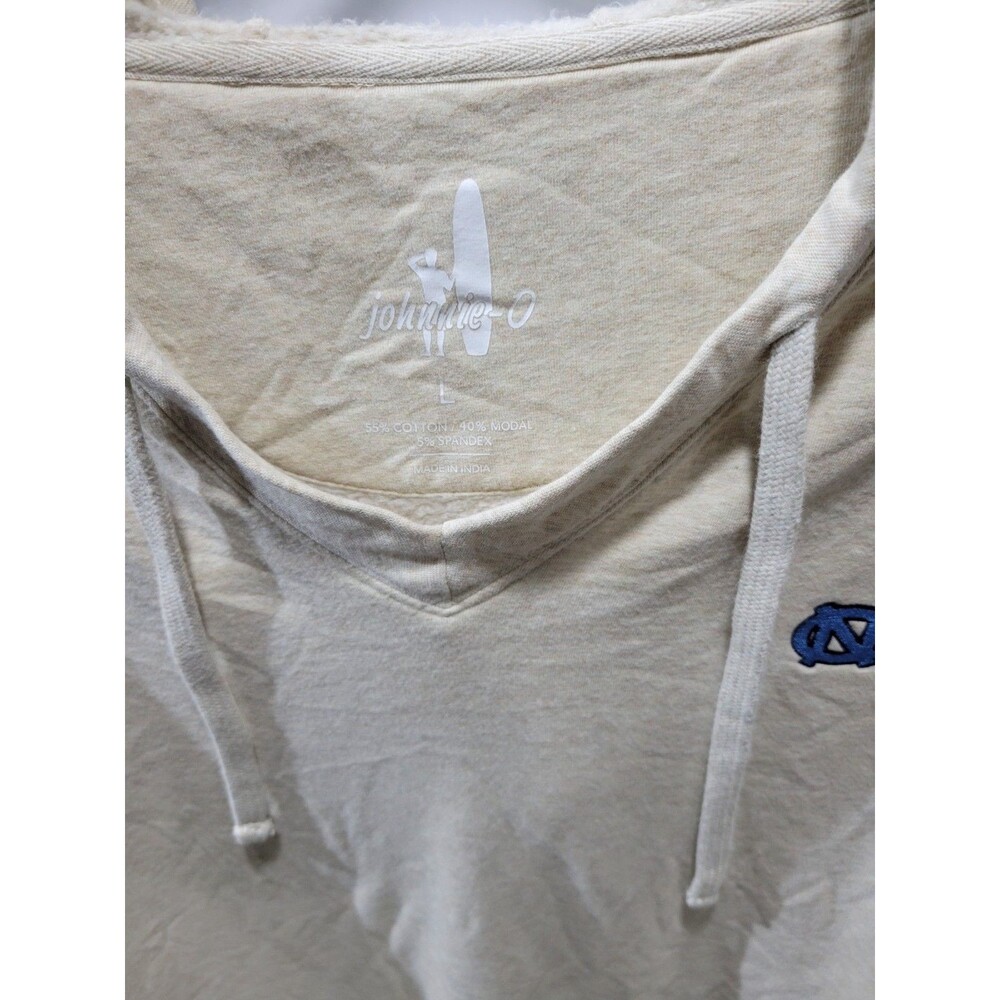 Johnnie-O North Carolina Tar Heels Hooded Shirt Soft Cotton University Sz Lge